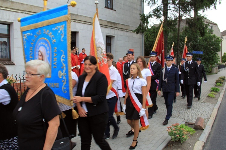 Wprowadzenie relikwii św. Walentego w Łączniku