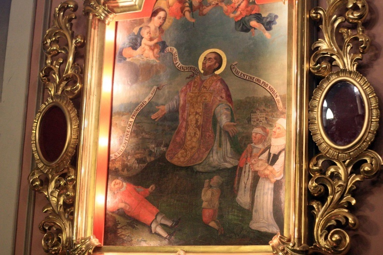 Wprowadzenie relikwii św. Walentego w Łączniku