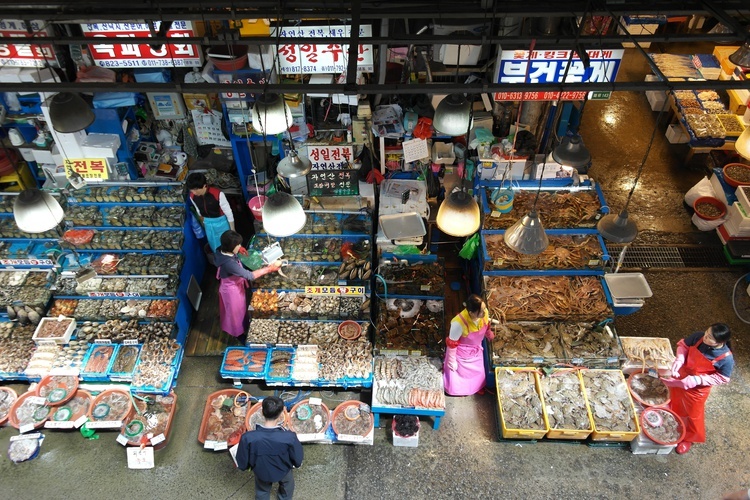 Noryangjin Fish Market w Seulu