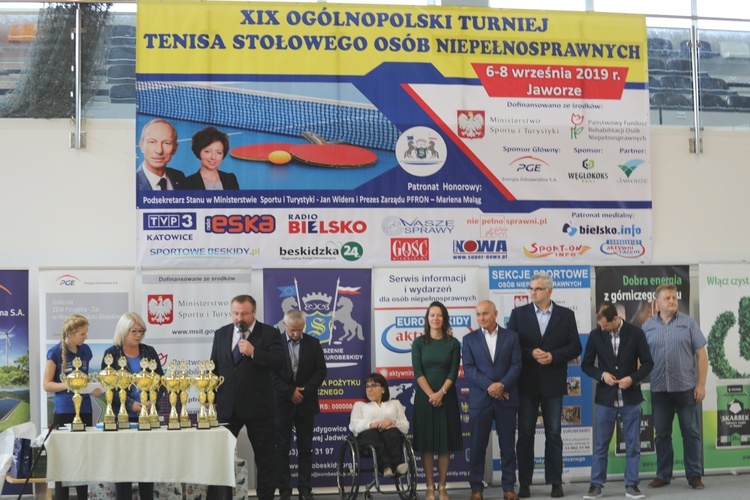 19. Ogólnopolski Turniej w Tenisie Stołowym Osób Niepełnosprawnych - Jaworze 2019