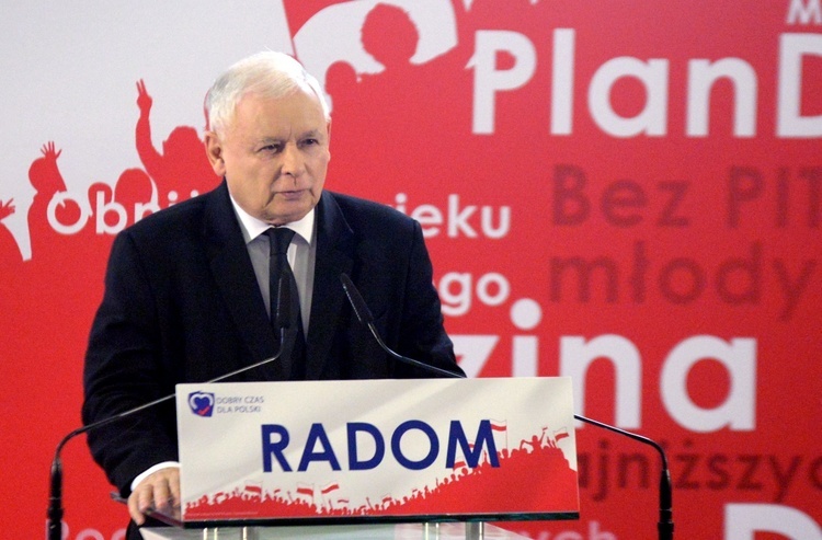 Prezes Prawa i Sprawiedliwości na konwencji wyborczej w Radomiu.