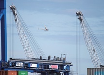 Aktywiści Greenpeace Polska weszli na żurawie w Porcie Północnym w Gdańsku, by uniemożliwić rozładunek statków z węglem z Mozambiku.