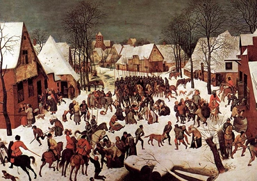 Pieter Bruegel Starszy „Rzeź niewiniątek”. Na obrazach Bruegla, podobnie jak w książkach Braudela, życie zwykłych ludzi jest równie ważne jak dzieje królów.
