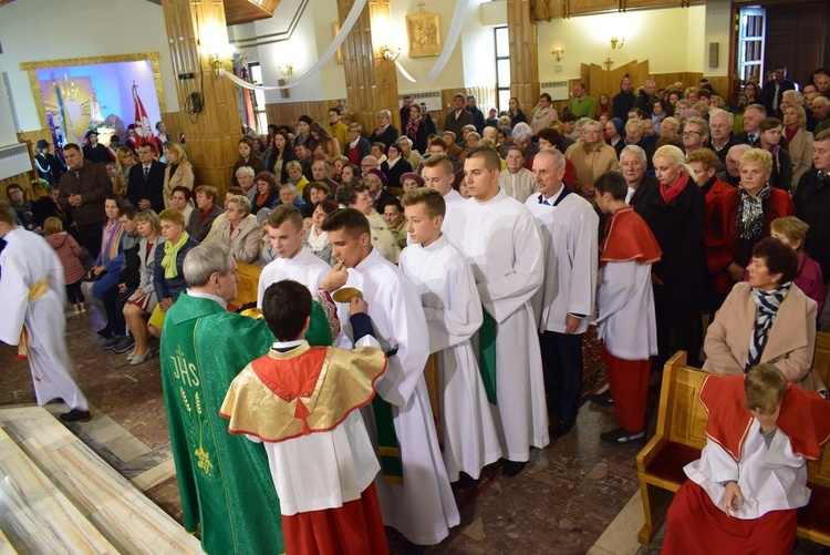 Poświęcenie kościoła w Brzezinach Stojeszyńskich. 