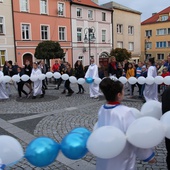 Różaniec do Nieba w Trzebnicy. Sznur paciorków poszybował wraz z modlitwą