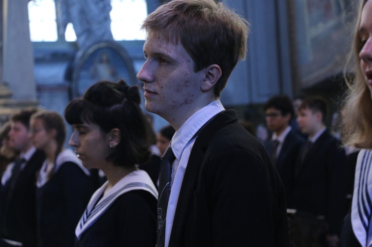 Wspomnienie św. Urszuli w liceum urszulańskim - ślubowanie