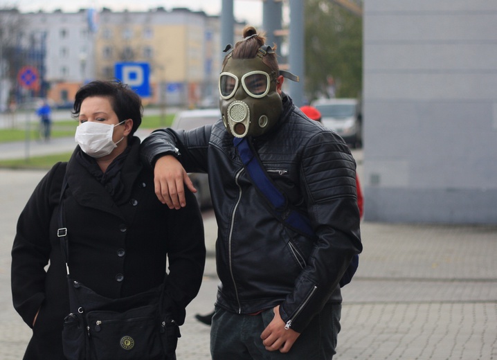 Protest ekologiczny "Benzen nas zabija"