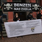 Protest ekologiczny "Benzen nas zabija"