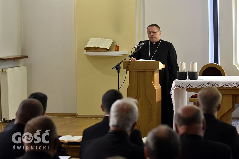 Rekolekcje dla księży z abp. Rysiem w Ząbkowicach Śl.