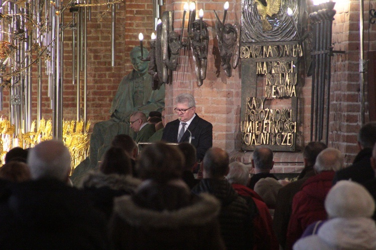 Abp Marek Jędraszewski w bazylice św. Brygidy