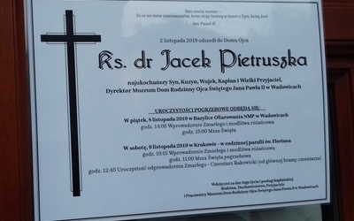 W Wadowicach odbyła się pierwsza część uroczystości pogrzebowych ks. Jacka Pietruszki