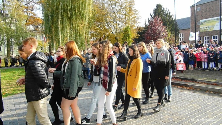 Nowosolscy licealiści odśpiewali hymn i zatańczyli Poloneza