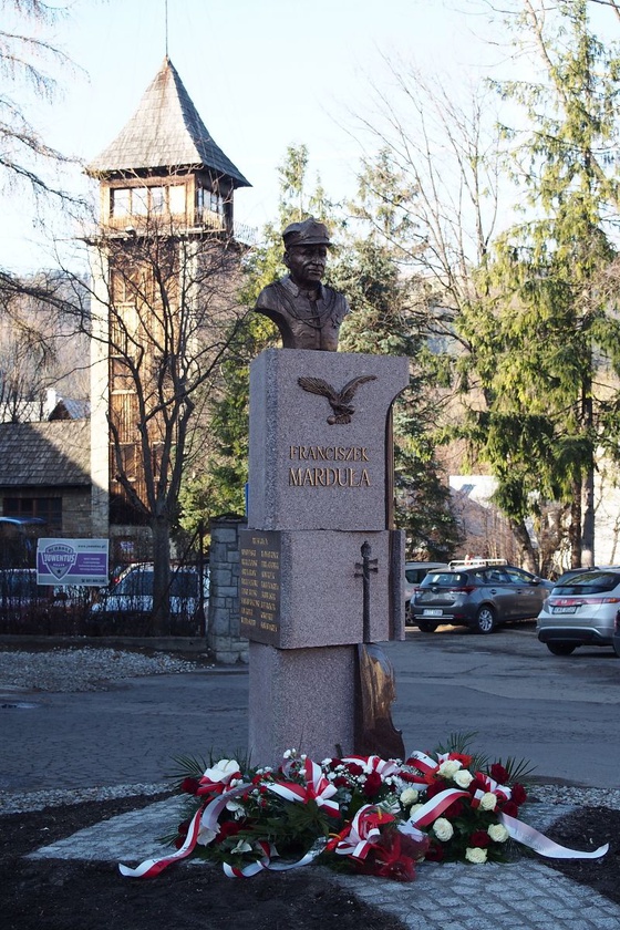 Odłonięcie pomnika Franciszka Marduły