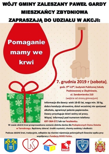 Zbydniów. Pomaganie mamy we krwi