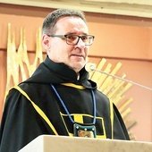Benon Wylegała dawał świadectwo w kościele ojców kapucynów w Lublinie.