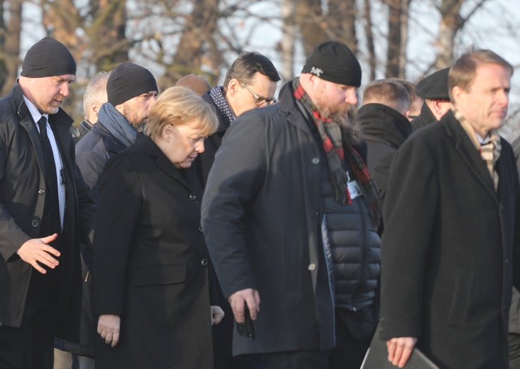 Kanclerz Angela Merkel z wizytą w byłym obozie Auschwitz-Birkenau 