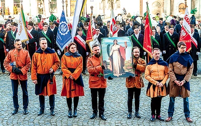 Pochód na tarnogórskim rynku.