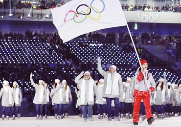 Na zimowej olimpiadzie w Pjongczangu w 2018 r. Rosjanie wystąpili pod flagą olimpijską.
