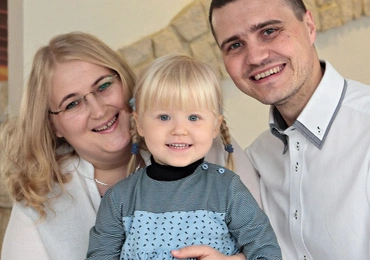 Gabrysia, Klara i Robert Klimkowie. Zdjęcie z 2012 roku.