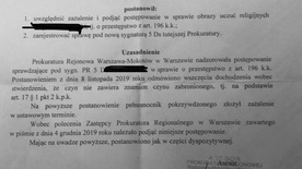 Prokuratura po raz drugi formalnie podjęła postępowanie ws. obrazy uczuć religijnych przez Nergala