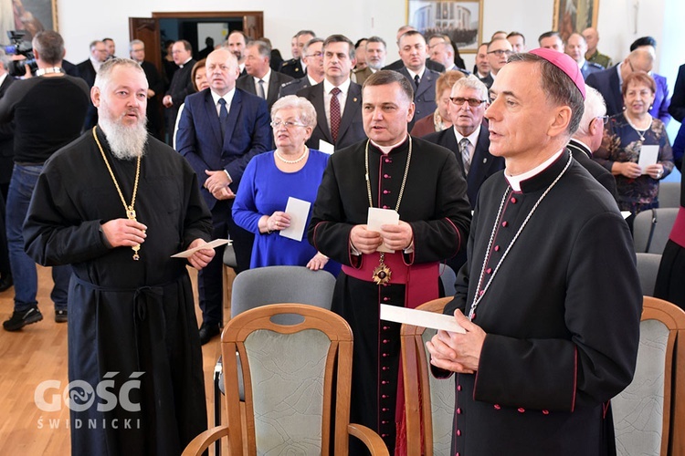 Opłatek w świdnickiej Kurii Biskupiej