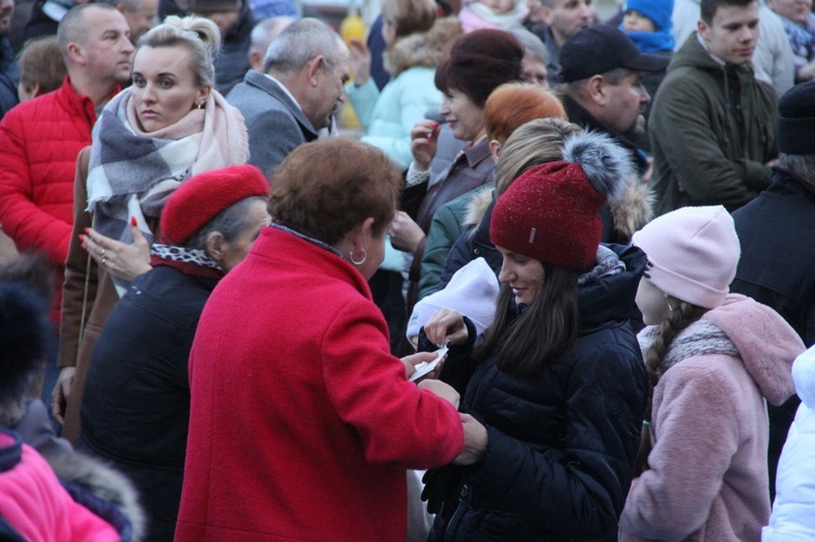 Wigilia na bobowskim rynku