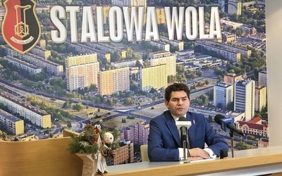 Stalowa Wola, Urząd Miasta. Konferencja prasowa.
