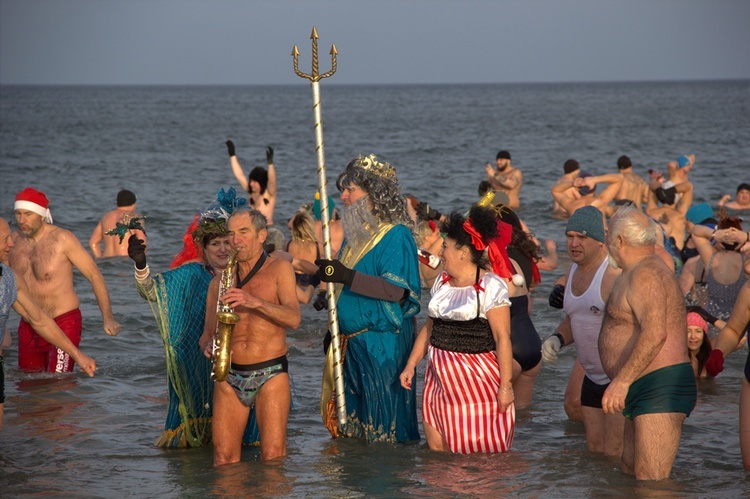 Gdańska kąpiel morsów w Nowym Roku