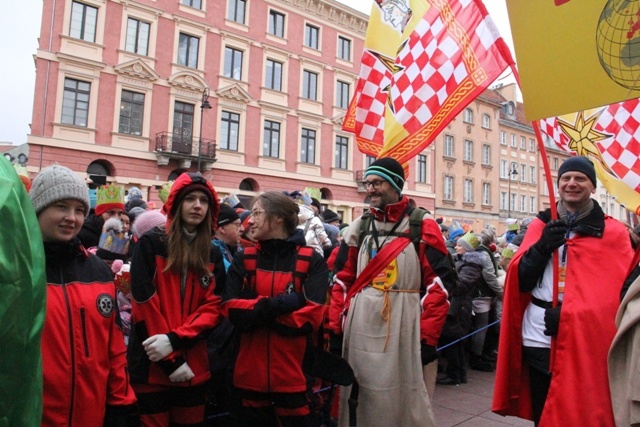 Orszak Trzech Króli na ulicach Warszawy 