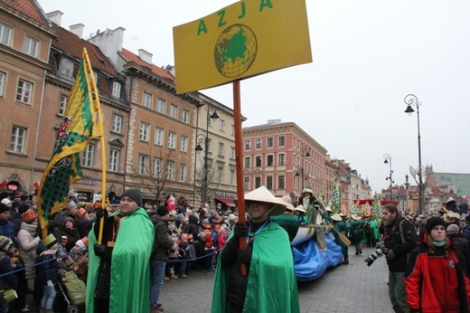 Orszak Trzech Króli na ulicach Warszawy 