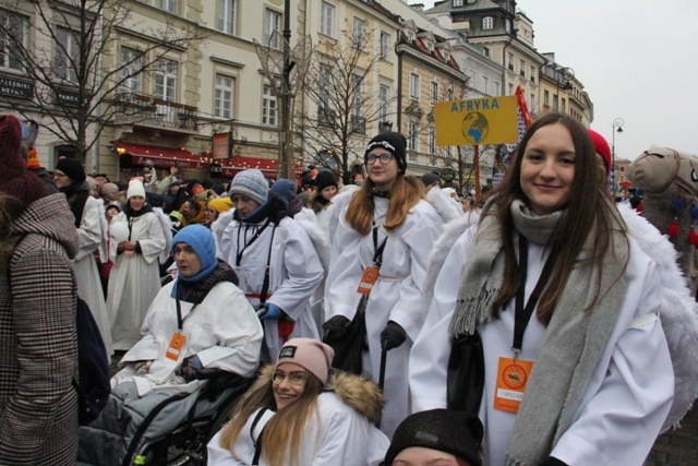 Orszak Trzech Króli na ulicach Warszawy 