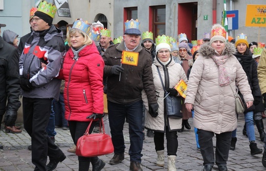 Orszak Trzech Króli w Bielsku-Białej 2020, cz. 1 - na trasie