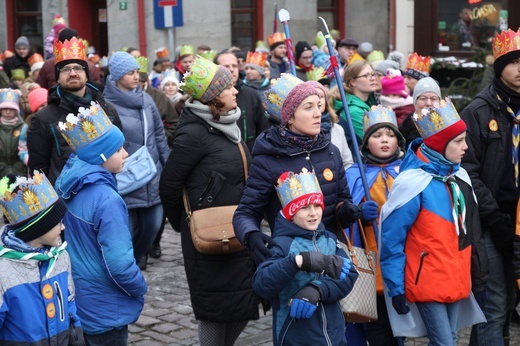 Orszak Trzech Króli w Bielsku-Białej 2020, cz. 1 - na trasie