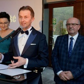O dokonaniach powiatu opoczyńskiego w minionym roku i planach na rok 2020 mówili (od lewej): Maria Barbara Chomicz, Marcin Baranowski i Józef Róg.
