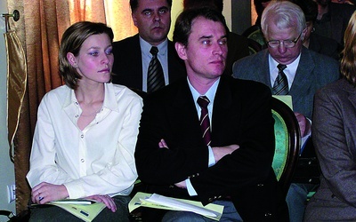 Michał Lubomirski-Pierre z żoną Marią podczas wizyty w Stalowej Woli.