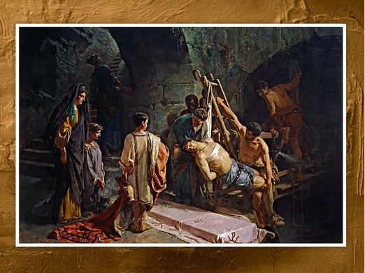 Alejandro Ferrant
y Fischermans
POGRZEB ŚW. SEBASTIANA 
olej na płótnie, 1877
Muzeum Prado, Madryt