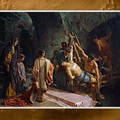 Alejandro Ferrant
y Fischermans
POGRZEB ŚW. SEBASTIANA 
olej na płótnie, 1877
Muzeum Prado, Madryt