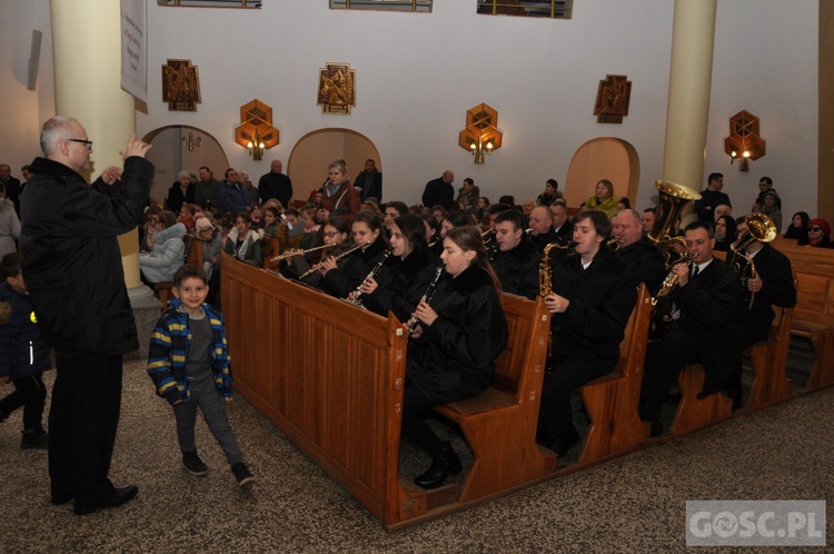 Kolędowanie strażackiej orkiestry z Gorzowa Wielkopolskiego