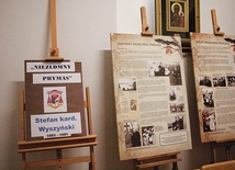 W Rawie Mazowieckiej wystawa znajduje się u wejścia do świątyni.