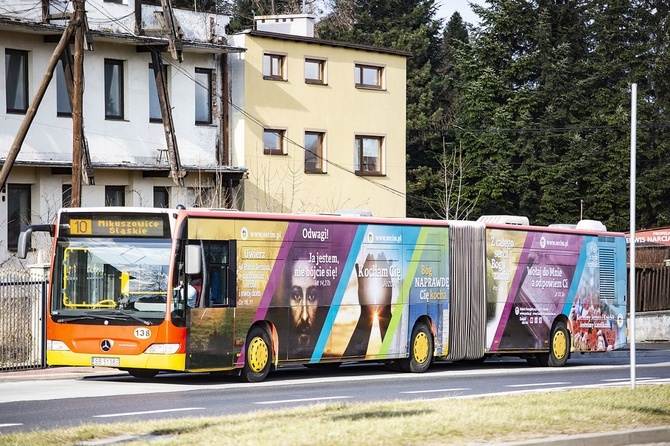 Ewangelia na autobusie MZK w Bielsku-Białej