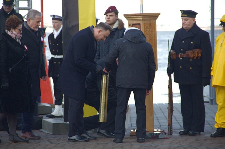 Prezydent Andrzej Duda w puckim porcie