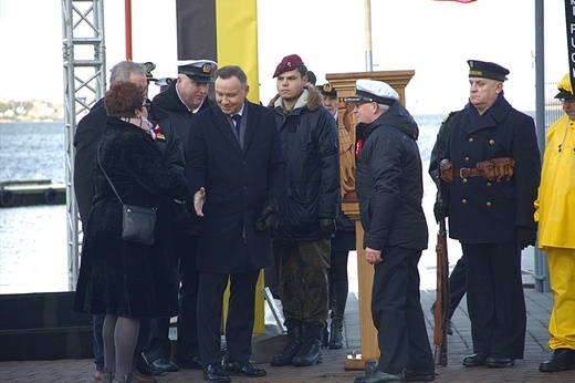 Prezydent Andrzej Duda w puckim porcie