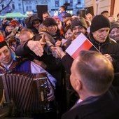 Prezydent Andrzej Duda podczas spotkania z mieszkańcami Zakliczyna.