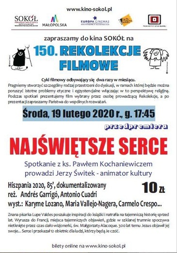 Nowy Sącz. Rekolekcje Filmowe z "Najświętszym Sercem"