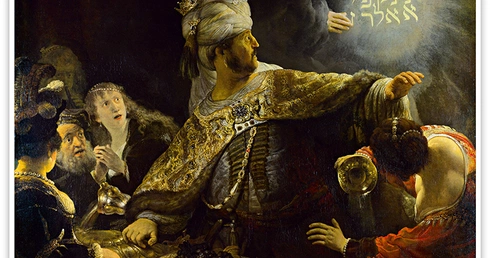 Rembrandt Harmenszoon van Rijn "Uczta Baltazara", olej na płótnie, ok 1635 r. National Gallery, Londyn
