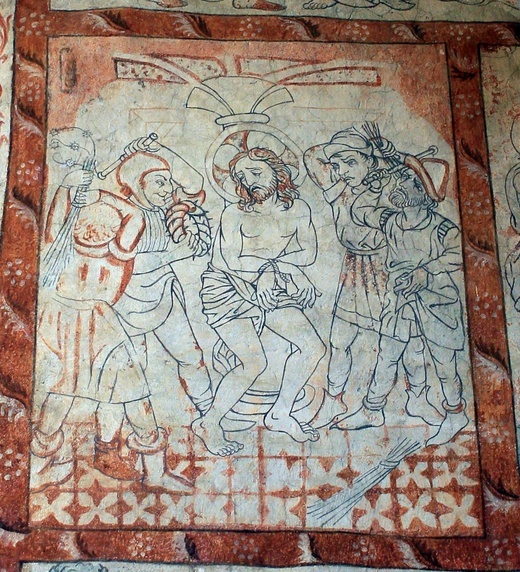 Gotyckie freski pasyjne w kościele w Jemielnicy