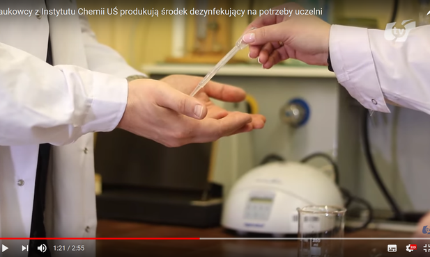 Region. Naukowcy z UŚ uczą, jak przygotować płyn do dezynfekcji