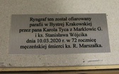 Przekazanie ryngrafu ks. mjr. Rudolfa Marszałka parafii w Bystrej Krakowskiej