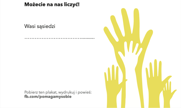 Akcja plakatowa "Drodzy starsi sąsiedzi"