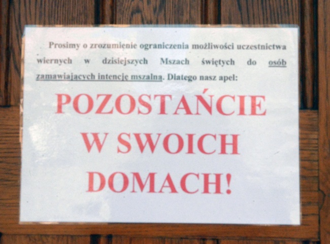 Radom: Pusto w kościołach i na ulicach